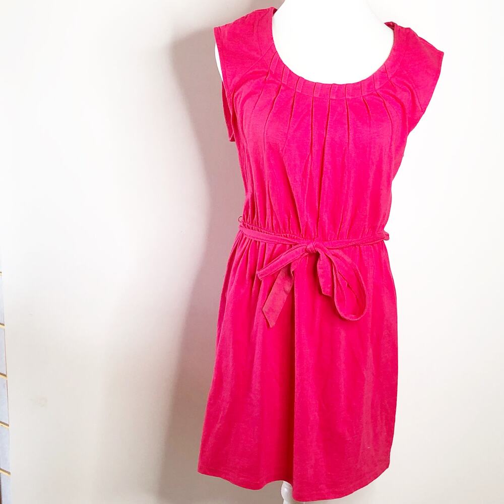 Loft Dress Large Petite New Soft Sleeveless Tie Waist Cotton